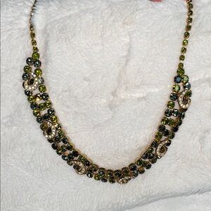 Vintage Green/Gold Choker Necklace